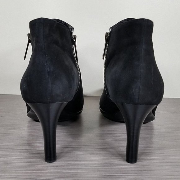 Aquatalia 'Dina' Weatherproof Suede Ankle Boot, Black, Womens Size 11 - Picture 5 of 10